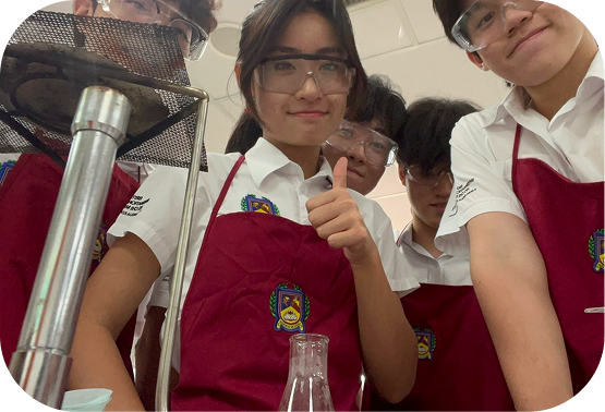 Dolly and classmates participating in a science activity